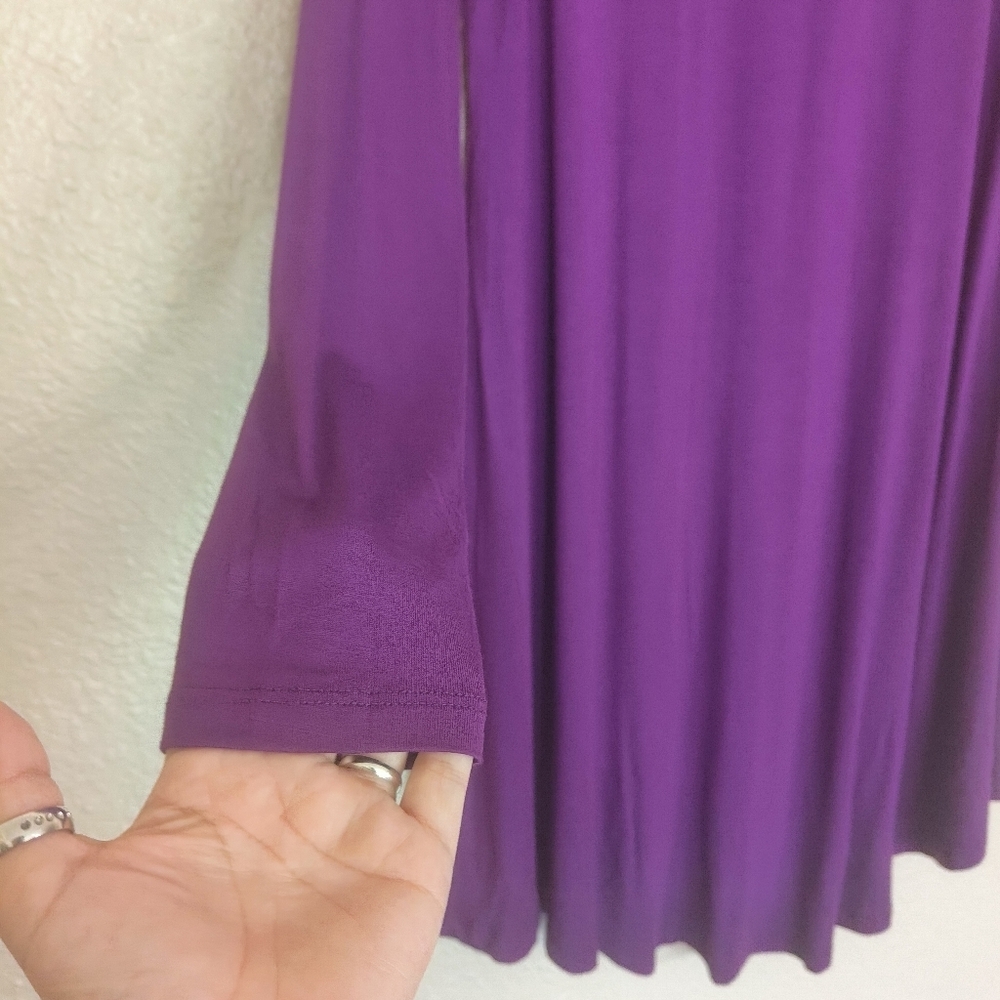 new LILBETTER light purple long sleeve dress size large pockets, casual - Picture 8 of 11